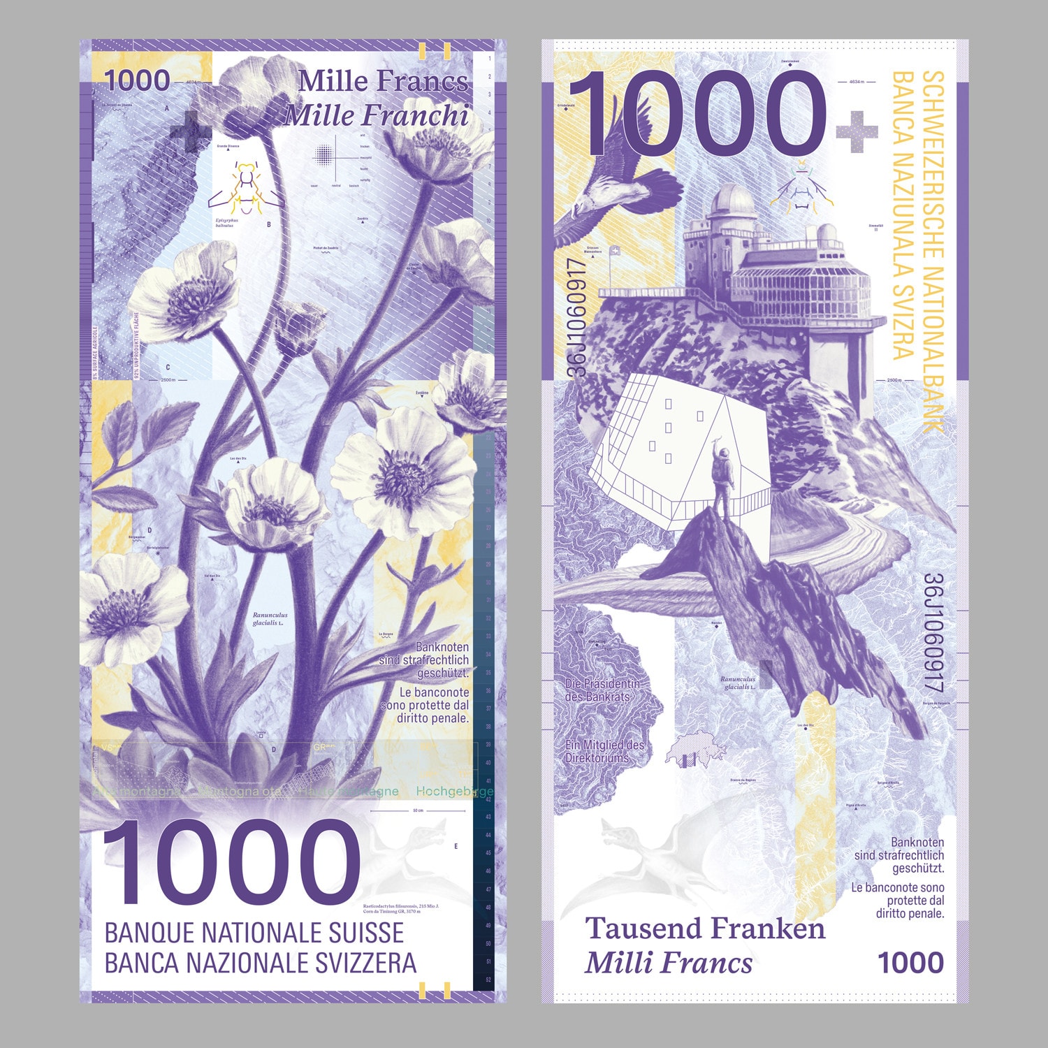12 10 series swiss banknotes emphase